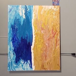 Acrylic Landscape Pour Painting